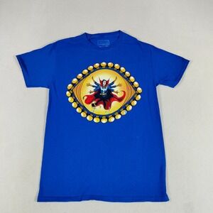 Marvel T Shirt Mens Small Blue Marvel Dr. Strange Graphic Short Sleeve‎ Movie
